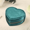 thumbnail image 1 of Caja organizadora de joyas de terciopelo en forma de corazón | Estuche de Viaje Portátil con Cremallera | Interior de Suave Flocado para Collares Anillos Pendientes | Caja de embalaje de regalo, 1 of 6