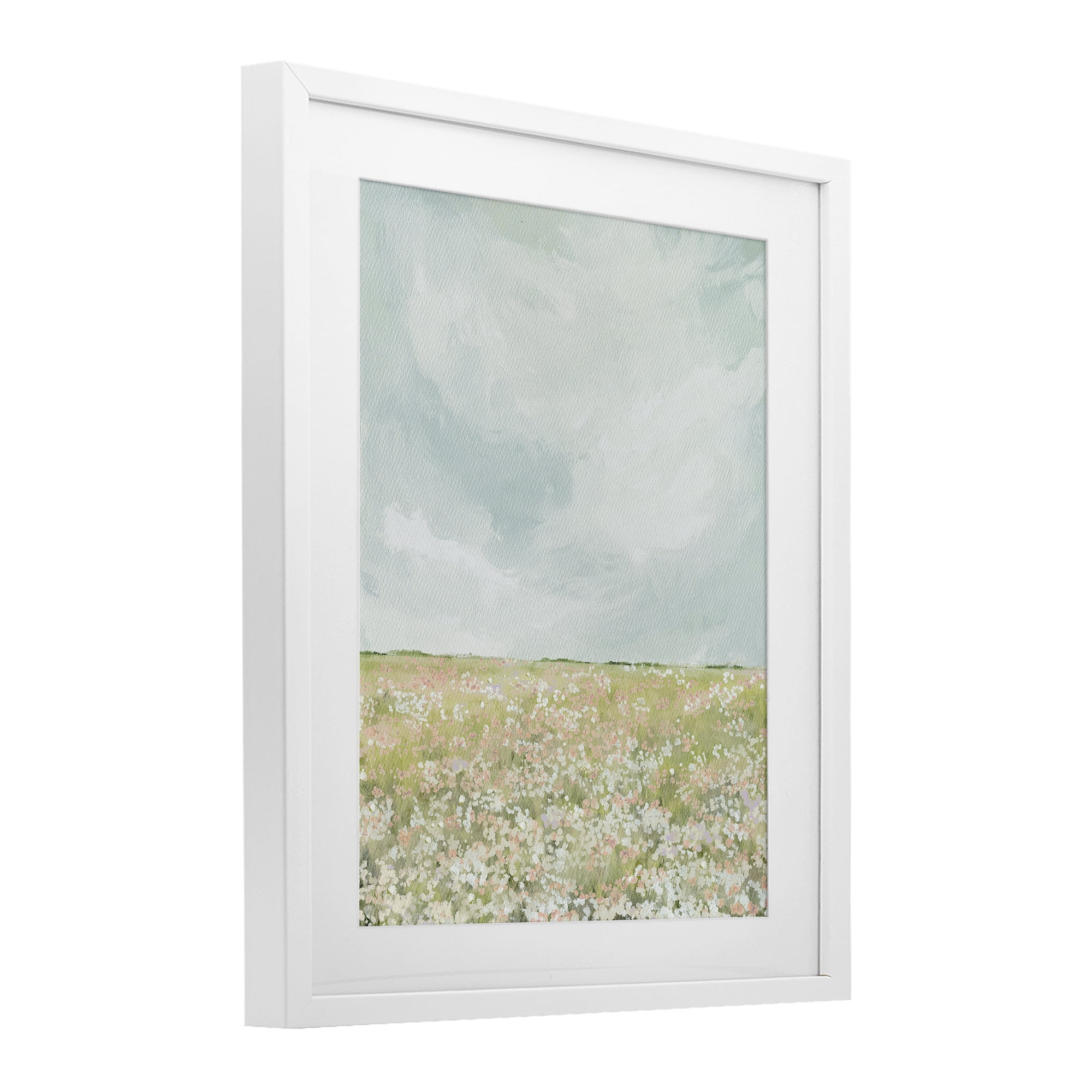Stupell Industries Budding Field In Spring White Framed Print Under Glass, design by Leah Straatsma