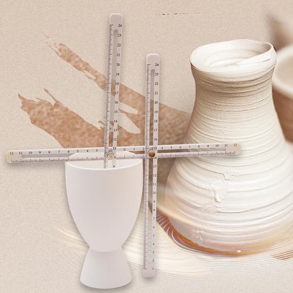 koolsoo Pottery Measuring Combination Tools Set Pottery Rulers Depth Thickness Diameter Horizontal Scale 0-12cm Porcelain Making Tools