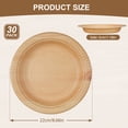 thumbnail image 3 of DTFMZOV Paper Plates 8.5, 30 Pcs Wood Grain 2X Thickened Plates, Heavy Duty Round Deep Serving Plates for Party, Daily Use, Holiday, Soak & Cut Proof, Microwave & Freezer Safe, 3 of 10