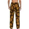 thumbnail image 3 of Goofa Colorful Pineapple Printed Soft Pajama Pants for Men, Wide Leg Comfy Casual Lounge Yoga Pants-Small, 3 of 9