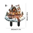 thumbnail image 2 of Herunwer Nature Vibe Snow Village Houses Plug,Christmas Scene Village Houses Town,Log Cabin Christmas Tree Ornaments,Rustic House Figurines as Winter Wonderland Decorations,Garden Stake, 2 of 4