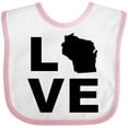 thumbnail image 3 of Inktastic Love Wisconsin Boys or Girls Baby Bib, 3 of 4
