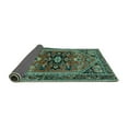 thumbnail image 2 of Ahgly Company Indoor Square Persian Turquoise Blue Traditional Area Rugs, 6' Square, 2 of 4