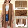 thumbnail image 7 of Alaiyaky 6Pcs 60s 70s Hippie Costume Set,Fancy Dress Cosplay Accessories with Fringe Vest Vintage Sunglasses Boho Accessories,Women Hippy Fancy Dress for Carnival Halloween Party, 7 of 7