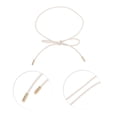 thumbnail image 4 of Unique Bargains 1 Pc Adjustable Waist Cord Elegant Buckle Leather Cord Handmade Cord Belt for Women White, 4 of 5