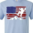 thumbnail image 4 of Inktastic Snowboarding Us Flag T-Shirt, 4 of 5