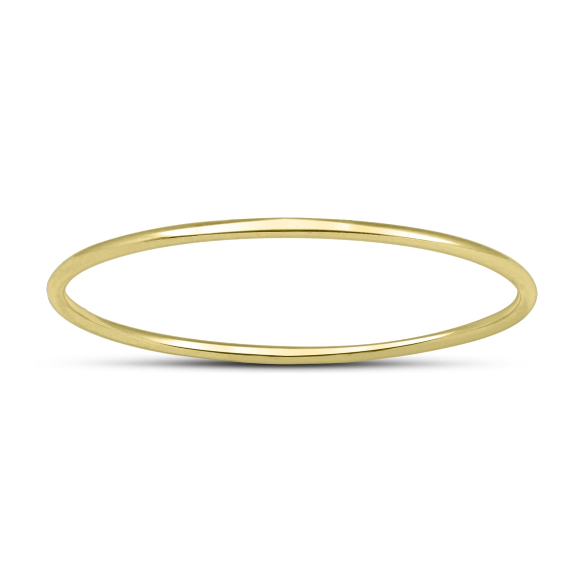 .75 mm Skinny Thin Domed Stackable 14K Yellow Gold Band 