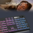 thumbnail image 5 of Wireless Keyboard with 7-Color RGB Backlit, Marvo Full-Size Computer Keyboard with Phone Tablet Holder, Rechargeable 2.4G Wireless Gaming Keyboard with Light up Keys, Compatible with Mac,Window,Black, 5 of 11