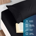 thumbnail image 5 of King Size 4 Piece Sheet Set - Brushed Microfiber - Soft Bed Sheets for King Size Bed - Includes 1 Fitted, 1 Flat, & 2 Pillow Cases - Deep Pocket Black, 5 of 5