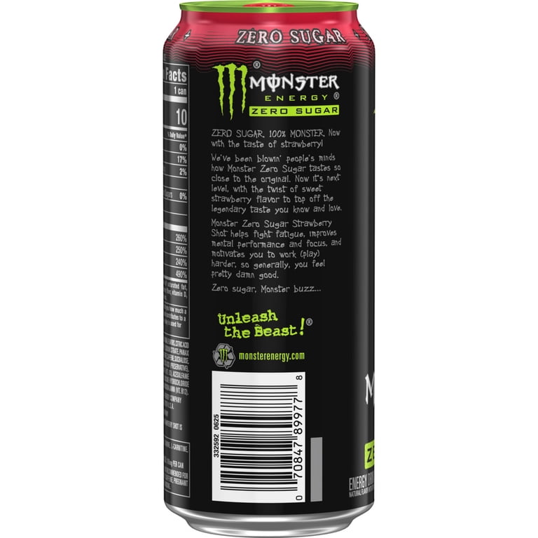 Monster Energy シュラウド2枚セット 2 pack) Monster Energy, Strawberry Shot, Zero Sugar, Energy Drink