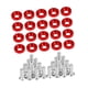 thumbnail image 3 of Paquete de 20 tornillos para matrícula con arandelas, universales, de acero inoxidable resistente a la corrosión. rojo, 3 of 9