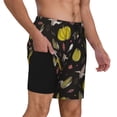 thumbnail image 2 of Daiia yellow Pumpkin Corn Mens Swim Trunks Swim Shorts Quick Dry Swim Shorts with Mesh Lining Pockets-Small, 2 of 9