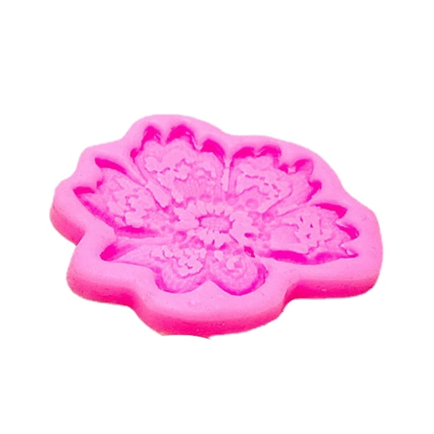 Ounissouiy Molde de silicona para Tartas, molde de flores para Fondant, Chocolate, postre, utensilios para hornear, moldes de decoración, horno, Herramientas y accesorios para hornear Rosado Florón