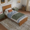 thumbnail image 4 of Lit Plateforme Profil Bas Naples Simple TG avec Pied de Lit Assorti, Couleur Caramel Pâle, 4 of 14