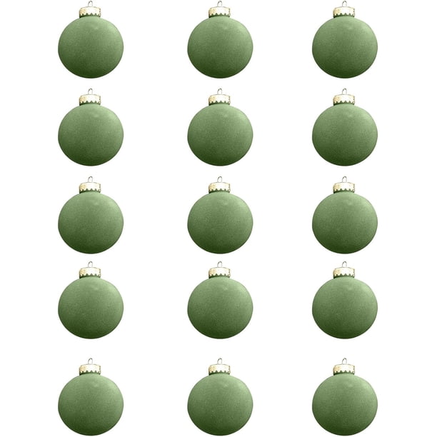 15 bolas de terciopelo para adornos navideños de 3,15 pulgadas, adornos vintage para árboles de Navidad, bolas de plástico flocadas irrompibles, adornos colgantes para árbol de Navidad para bodas, fie