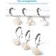 thumbnail image 3 of Ganchos decorativos para cortina de ducha Rawiri Ocean, a prueba de óxido, anillos de acero inoxidable para cortina de ducha con 5 rodillos deslizantes para baño y ducha, juego de 12 ganchos, 3 of 7