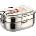 thumbnail image 1 of Trayknick 2 Layer Student Stainless Steel Thermal Lunch Box Food Storage Container Case, 1 of 12