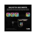 thumbnail image 3 of CORSAIR iCUE LINK H150i LCD Liquid CPU Cooler - QX120 RGB Fans - White - 360mm Radiator - Fits Intel LGA 1851,1700 /AMD AM5 - iCUE LINK System Hub Included, 3 of 10