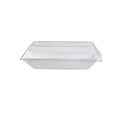 thumbnail image 2 of PacknWood Clear Plastic Lid for 6.69" x 5.12" Rectangular Eco-Design Sugarcane Dish (Case of 100), 2 of 3