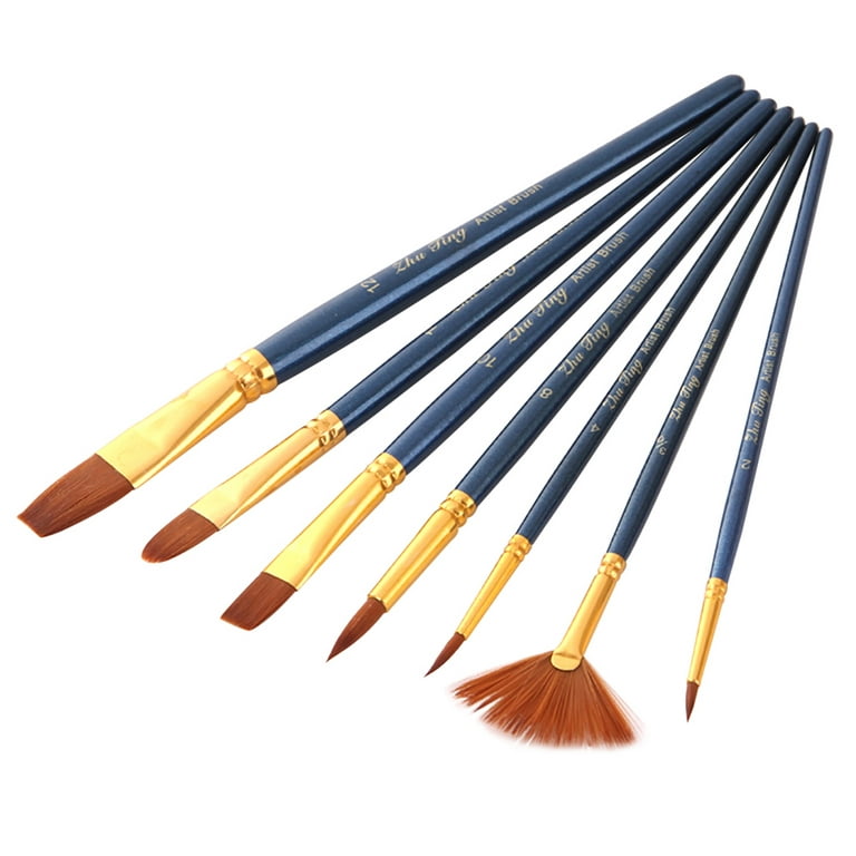  MEEDEN Angled Paint Brushes Set, Anti-Shedding