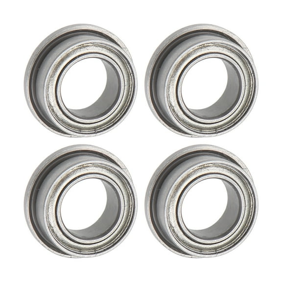 FR156ZZ Flanged Ball Bearing 3/16x5/16x1/8 inch Double Shielded Chrome Steel Flange Bearings, 4 Packs