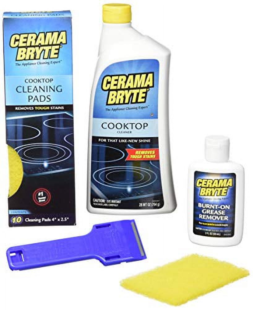 Cerama Bryte Best Value Kit: Ceramic Cooktop Cleaner, 28 Ounce, Scraper, 10 Pads - image 2 of 9