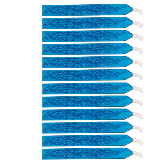 tredstone 12 Pieces Sealing Wax Arrow Pattern Sealing Wax Melt Signet for Birthday Easy to Use and Clean with Vintage Luster for Wine Jars Gorgeous blue