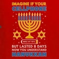 thumbnail image 6 of Wild Bobby Hanukkah Imagine If Your Phone Battery was Low but Lasted 8 Days Men Long Sleeve Shirt, Red, Small, 6 of 6
