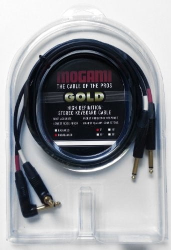 Mogami Gold Key S-06R Unbalanced Stereo Keyboard Instrument Cable - 6 Foot