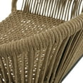 thumbnail image 3 of Roomfitters Outdoor Rope Barstool Set of 2, Powder-Coated Iron Frame with Woven Polyester Rope, Stylish and Comfortable Seating for Patio, Garden, or Poolside, Natural, 3 of 9