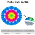 thumbnail image 6 of Colorful Tie Dye Lotus Pattern Round Fitted Tablecloth with Elastic Edge,Dining Table Cover Waterproof,Outdoor Round Tablecloth for Camping,Dining,Indoor and Outdoor, 6 of 7