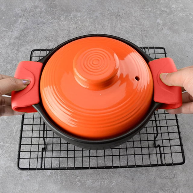 WRXMIJNHGSA Ustensiles de Cuisson à Moins de 5$ Poignée de Pot en Silicone Innovante Couvre-Oreilles pour Casseroles et Poêles Outil de Cuisine Créatif pour une Cuisson Confortable