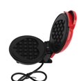 thumbnail image 4 of Aluminum Alloy Waffle Iron, Red, Round Waffle Maker with Non-Stick Surface for Breakfast Sandwich, EU Plug 220V, 4 of 5
