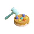thumbnail image 2 of Cake Shaped Whack A Mouse Game Toy, Plastic Early Educational Hammering Toy, Hand-Eye Coordination Training Parent-Interactive Toy for Toddlers Boys Girls 1 to 3 Years Old, 2 of 6