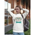 thumbnail image 2 of Hand Drawing Hipster Bulldog. Sweatshirt Women -Image by Shutterstock, Female x-Large, 2 of 4
