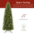 thumbnail image 6 of Best Choice Products 12ft Prelit Pencil Christmas Tree, Spruce Style Holiday Decor w/ 1,818 Tips, 700 Lights, Base, 6 of 8