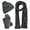 Black, variant on Women&Men Autumn Winter Warm Knit Hat Scarf Gloves Slouchy Three Pieces Winter Snow Knit Cap Screen Mittens Scarves Sets Scarf Hat Set