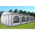 thumbnail image 2 of 32'x16' PE Grey/White Tent - Heavy Duty Wedding Party Canopy Carport - By DELTA Canopies, 2 of 4