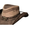 thumbnail image 2 of Bullhide Women's Hideout Leather Hat Brown Small, 2 of 4