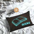 thumbnail image 5 of Pofeuu Neon Sign For Books Print Polyester Microfiber Plush Pillowcases, Super Soft and Cozy Pillow Case Covers with Envelop Closure（Pillow core not included）-20"x30", 5 of 6