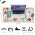 thumbnail image 5 of Long Mouse Pads for Desk,Pioneer Flower Floral Print Pattern Desk Mats on Top Of Desks, Desk Mouse Pad Extra Large with 3mm Non-Slip Base and Stitched Edge for Gaming,Office,Work,Home 35.4"x15.7", 5 of 6