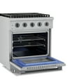 thumbnail image 6 of HausPro 30 in. 4 Burners (20,000 BTU) Freestanding Dual Fuel Range in Stainless Steel with Convection Oven Black, 6 of 12