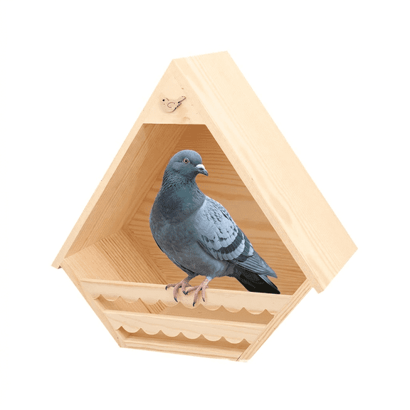 Pigeon Nesting Box, Nesting Bird House Outdoor Wood Triangular Opening Bird Box House