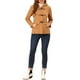 thumbnail image 2 of Abrigo Duffle con Cierre Frontal para Mujer Inspire Chic, Corto, con Capucha, Color Marrón, 2 of 7