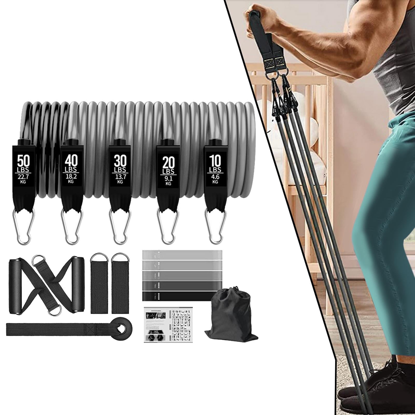 DimyFew Resistance Bands Set Pull Up Assistance Bands Stretch Bands Set for Yoga Fitness 150lbs 18Pcs Set