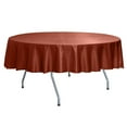 thumbnail image 2 of Ultimate Textile (2 Pack) Reversible Shantung Satin - Majestic 60-Inch Round Tablecloth - for Weddings, Home Parties and Special Event use, Burnt Orange, 2 of 4