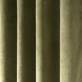 thumbnail image 4 of Martha Stewart Martha’s Velvet Curtain Panel Pair Green, Pole Top, Back Tab, Room Darkening, Lined, Indoor, Adult, 2 Piece Set, 50" x 84", 4 of 5