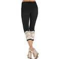 thumbnail image 2 of Gomelly Women Denim Pants High Waist Capri Jean Stretch Leggings Ladies Fashion Summer Bottoms Zipper Trousers Black L, 2 of 5