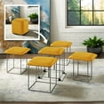 thumbnail image 2 of Maison Ottomans Yellow Leather PU  Cube Castered Legs, 2 of 7